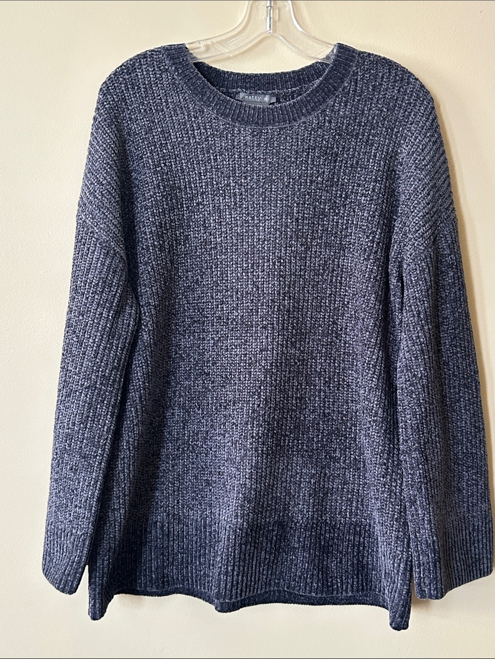 Charter Club Charcoal Ribbed Crewneck Sweater
